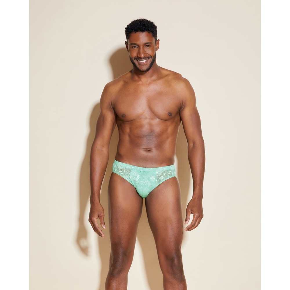 Cosabella Never Say Never Comfort Micro Brief Men's Lace Underwear Ghana Green S